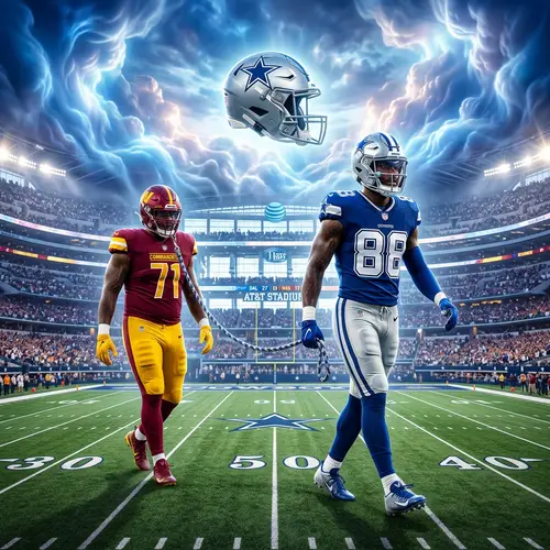 8K American Football Player in Royal Blue and Silver Uniform