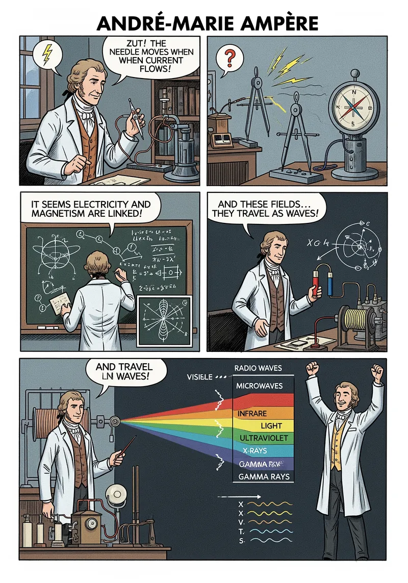 Andre Ampere and the Electromagnetic Spectrum Comic