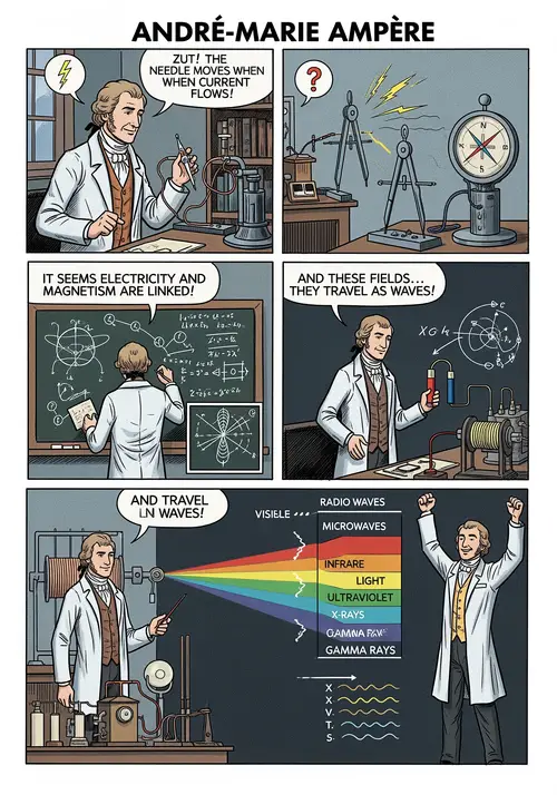 Andre Ampere and the Electromagnetic Spectrum Comic