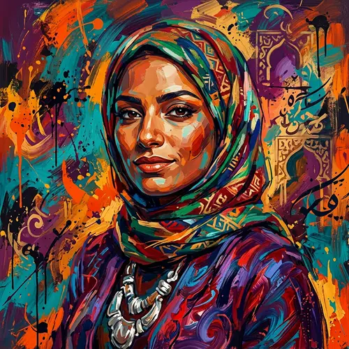 Vibrant Abstract Expressionism: Cultural Identity Art