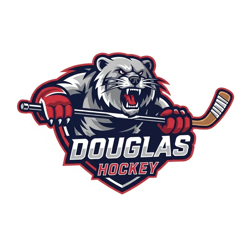 Douglas Hockey Logo - Modern Design with Bearcat