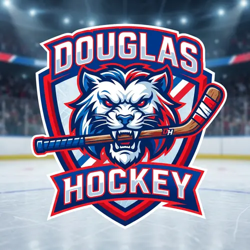 Douglas Hockey Logo - Modern Design with Bearcat