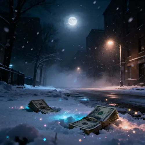 Mysterious Winter Night Rap Cover Design