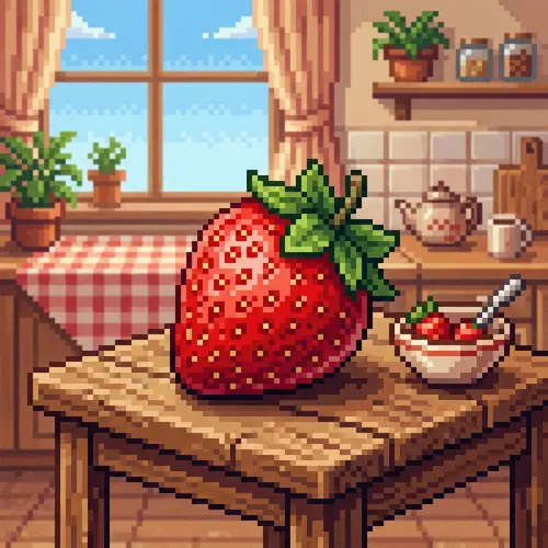 Stunning Strawberry Pixels: A Visual Delight