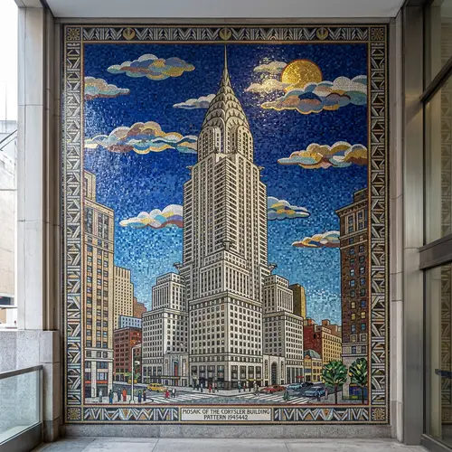 Chrysler Building Mosaic Art