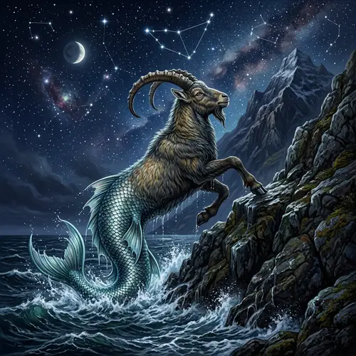 Capricorn Astrological Sign Visual Representation