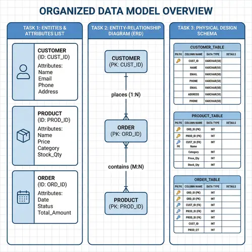 Data Requirements, ER Diagram, and Physical Design Overview