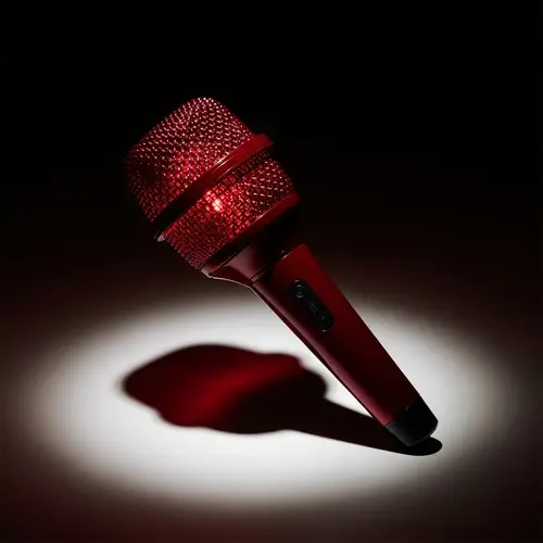Dark Red & Black Kpop Mic Lightstick