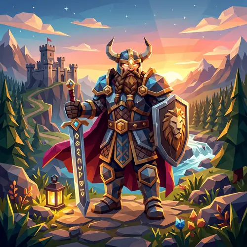 Stylized Low-Poly Fantasy Character Design