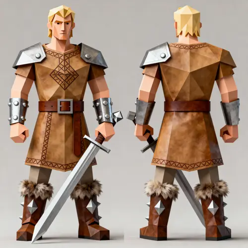 Stylized Low-Poly Fantasy Character Design