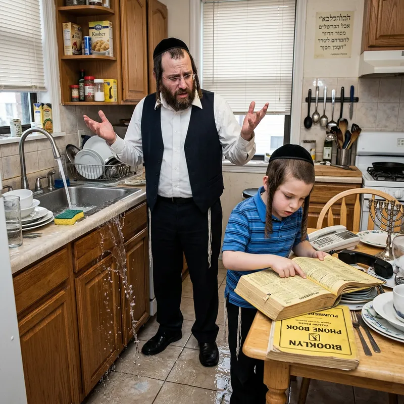 Jewish Orthodox Man Faces Emergency with Young Boy