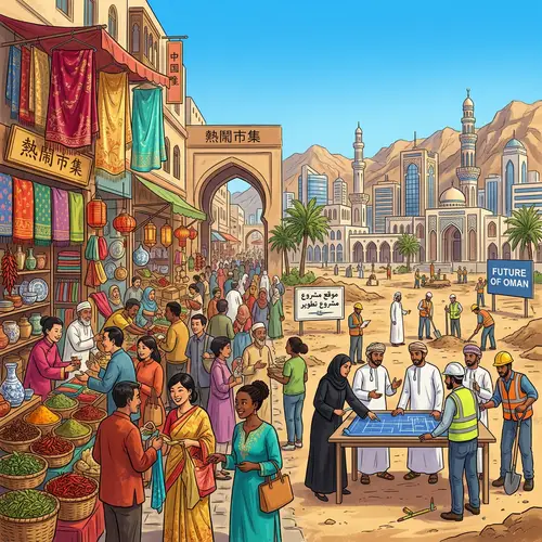 Vibrant Chinese Marketplace & Oman's Thriving Future | Marketplace Scene