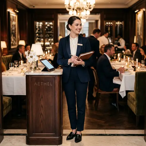 Elegant Attire for Restaurant Receptionists