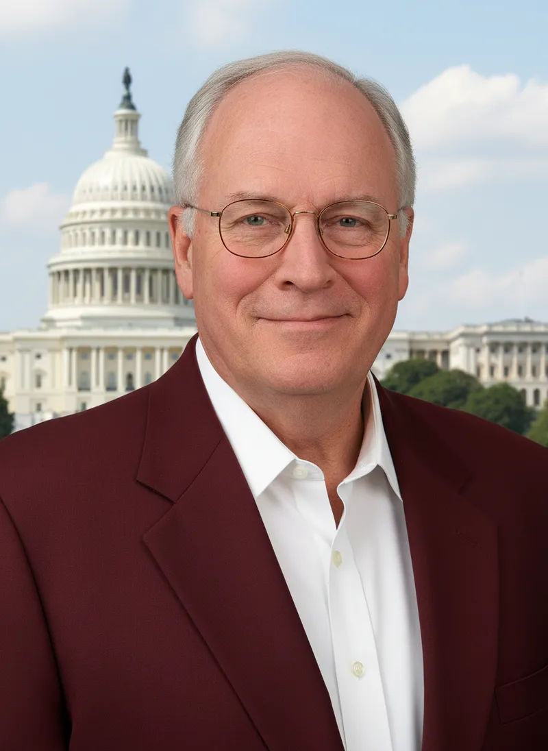 Official Portrait of Dick Cheney in Red Suit