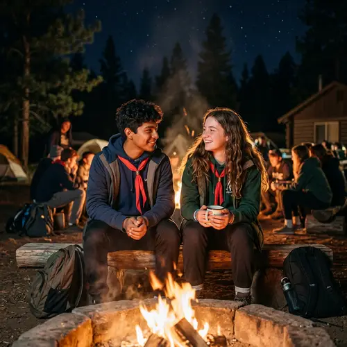 Night School Camp | Hispanic Boy & Caucasian Girl | Pioneer-themed Setting