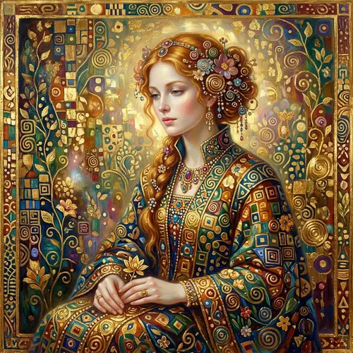 Klimt Style Portraits with Soft Light Effects