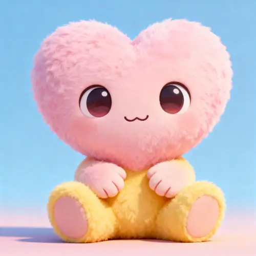 Adorable Heart Mascot for Singing Academy