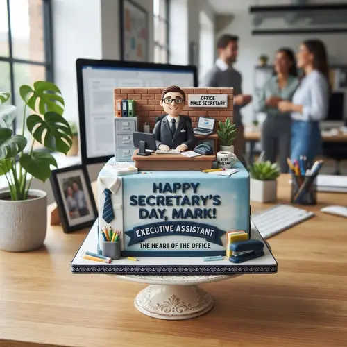 Office Male Secretary Cake - Sweet Office Treats