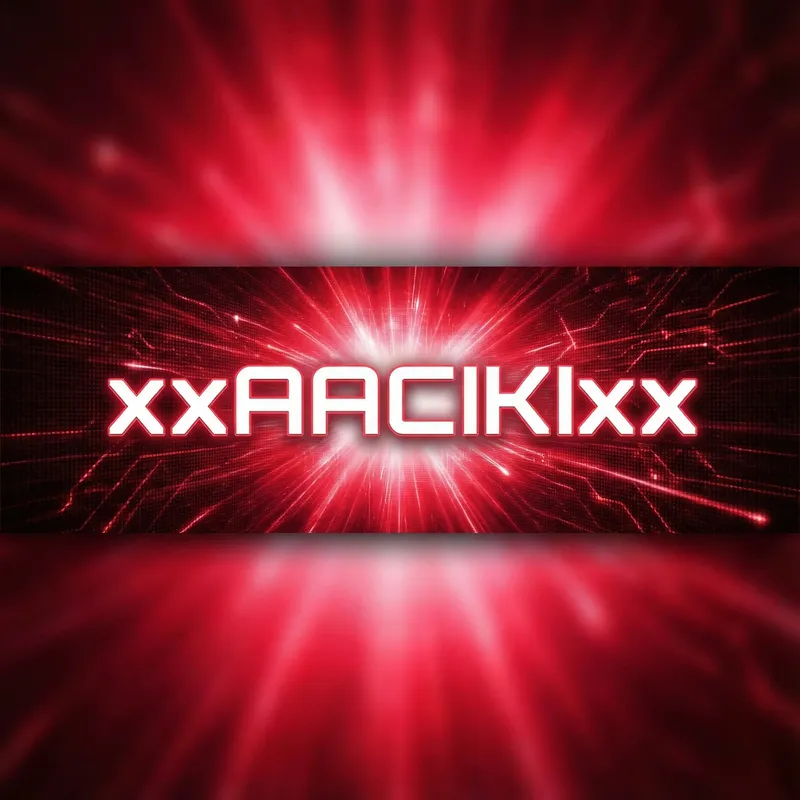 Design Stunning xxAACIKIxx Banner with Radiant Red Light Background