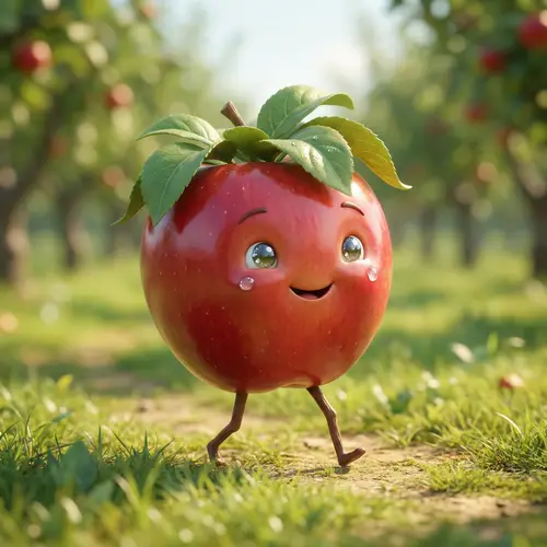 Playful Fruit Character: The Apple Inspiration