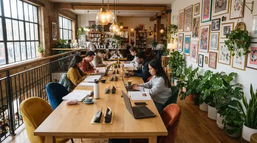 Maximalist Coffee Shop Loft Design Ideas