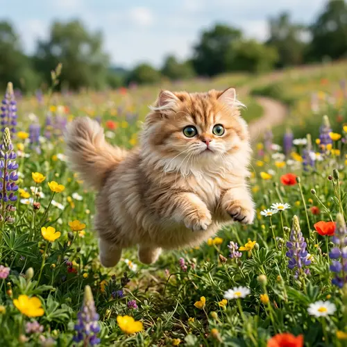 Cute Furry Animal with Mesmerizing Green Eyes in Natural Setting