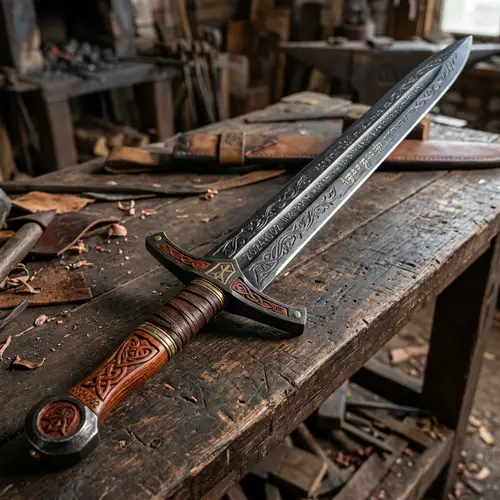 Redwood Hilt Adamantine Blade - Exquisite Craftsmanship