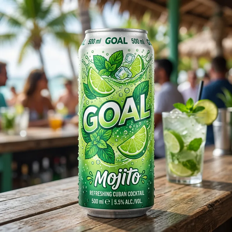 500ml GOAL Mojito Can Design | Fresh & Stylish