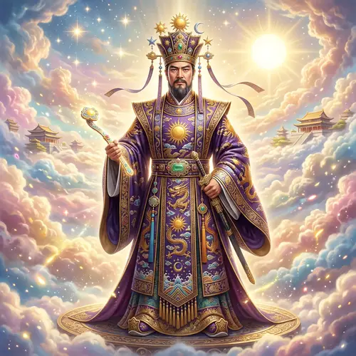 Majestic Depiction of 帝俊: Ruler of the Heavens