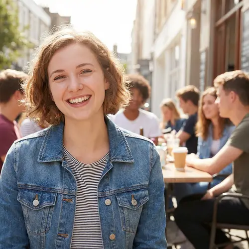 Youthful Caucasian Woman with Short Brown Hair | Lifestyle Imagery