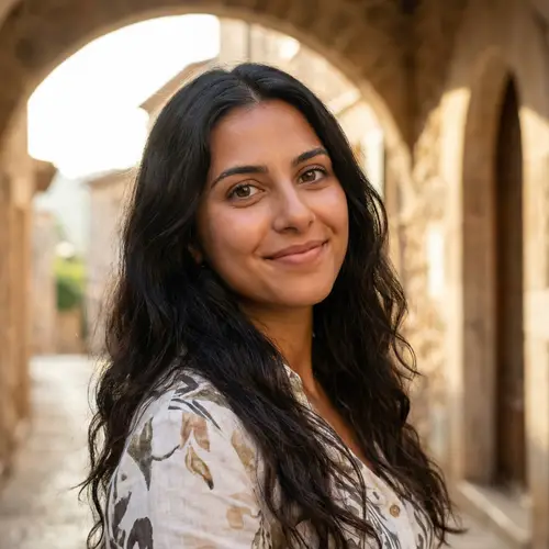 Captivating Portrait of Young Woman with Olive Skin | Mediterranean Beauty