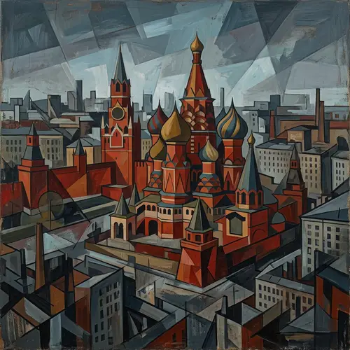 Abstract Cityscape Art | Russian Citadel Interpretation