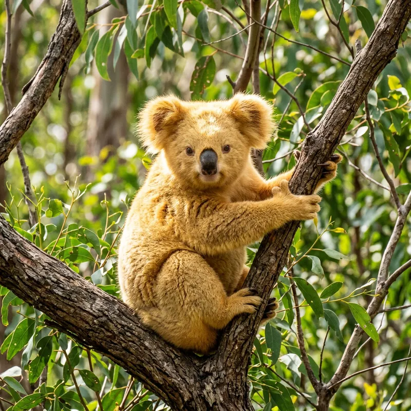 Golden Koala: Unique Wildlife Imagery Golden Koala: Unique Wildlife Imagery
