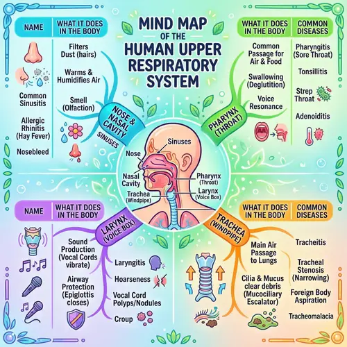 Upper Respiratory System Mind Map
