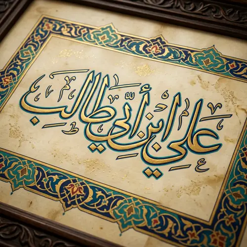 Ali ibn Abi Talib in Arabic Script