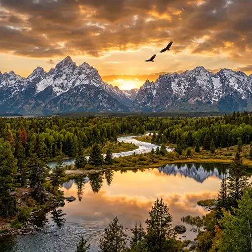 Majestic Wilderness Sunset - Capturing Tranquility and Beauty