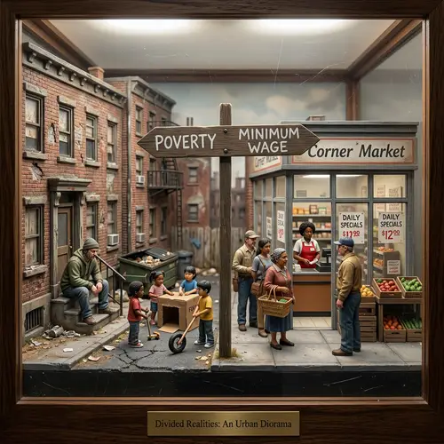 Diorama of Poverty and Minimum Wage Realities