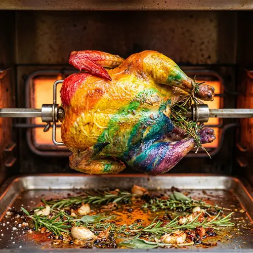 Rainbow Rotisserie Chicken | Vibrant Colors of the Rainbow