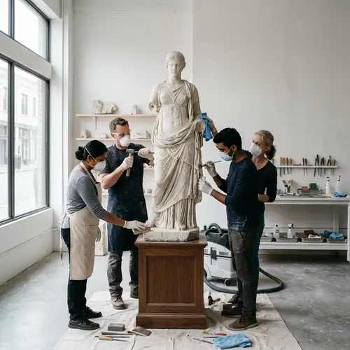 Marble Restoration in a Minimalist Setting