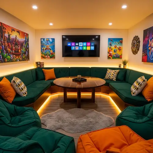Cozy Gaming Room Conversation Pit Ideas