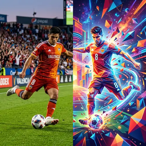 Real vs 3D Soccer Player: Captivating Fusion