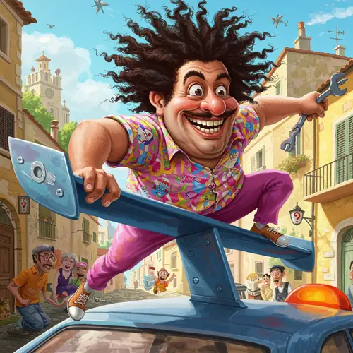 Omini Spoilerini: The Car Spoiler Character Design