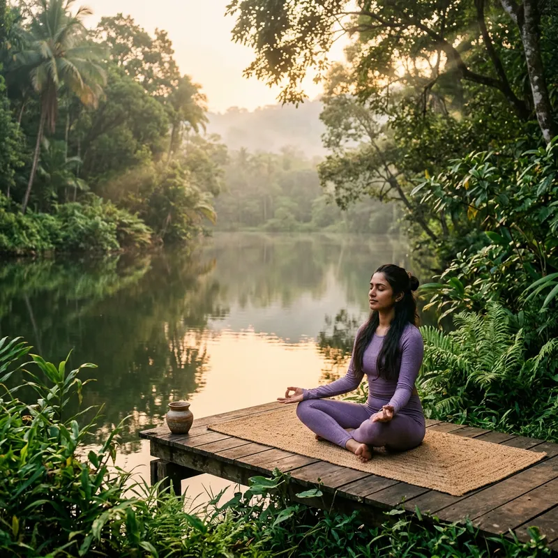 Serene Meditation by a Tranquil Lake
