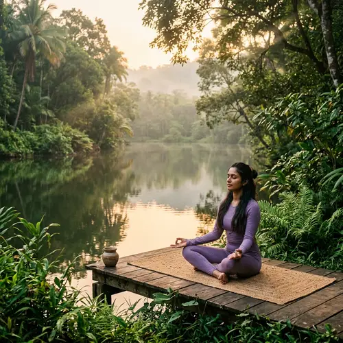Serene Meditation by a Tranquil Lake