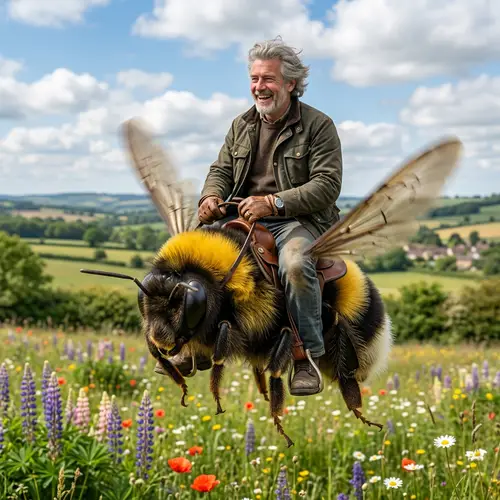 Middle-Aged Man Riding Bumblebee | Unique Adventure Experience