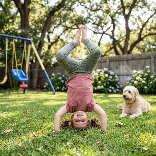 Little Girl Dancing | Joyful and Playful Moment Captured