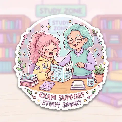 Cheerful University Student Exam Guide
