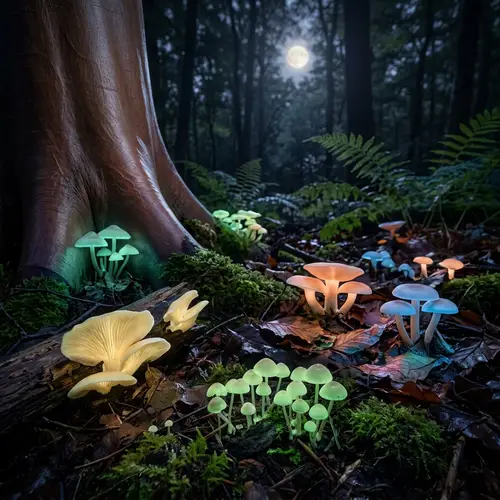 Mesmerizing Mushrooms: Bioluminescent Nature Display