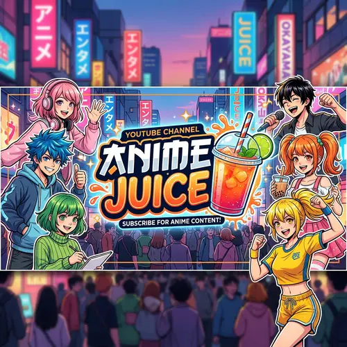 Anime Juice: Artistic Anime Characters & Refreshing Juice
