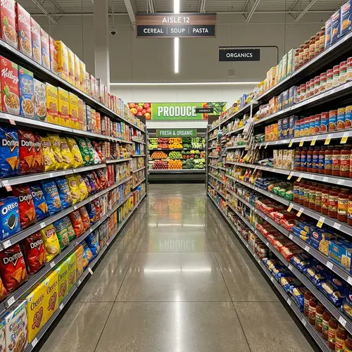 Explore Our 3D Modern Grocery Store Aisle